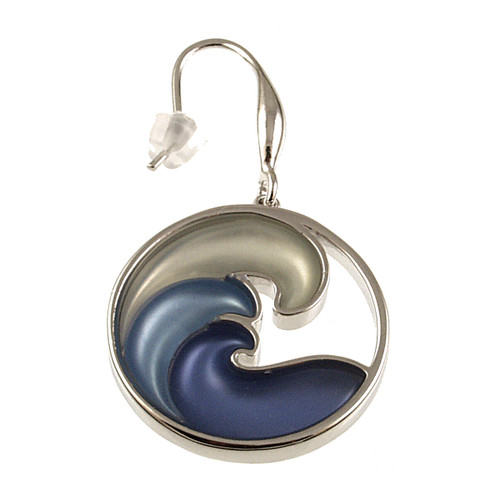 962-29 - WAVE EARRING - BLUE COMBINATION