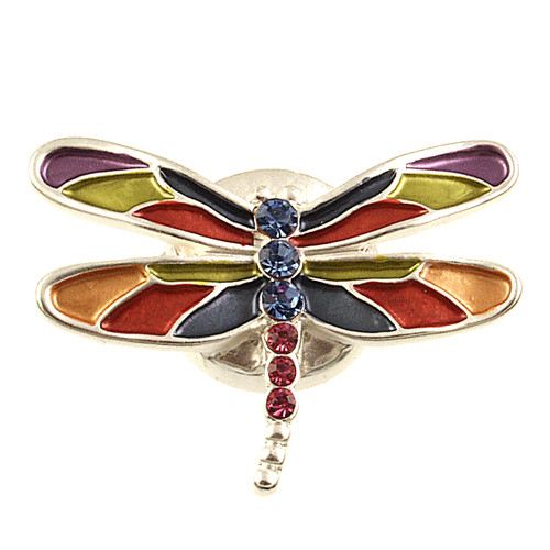 3004-4 - MAGNETIC DRAGONFLY BROOCH - MULTI COMBINATION - 1.25"