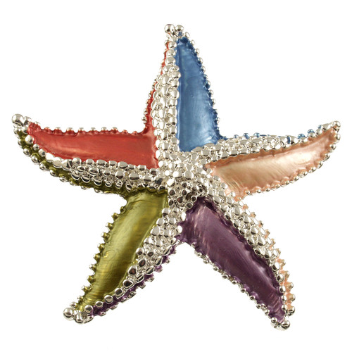 855-4 - MAGNETIC STARFISH BROOCH - MULTI COMBINATION