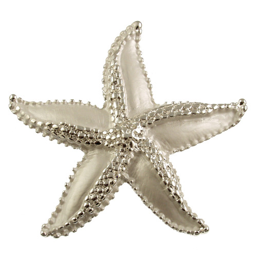 855-8 - MAGNETIC STARFISH BROOCH - WHITE