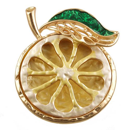 2601-1 - MAGNETIC LEMON BROOCH 