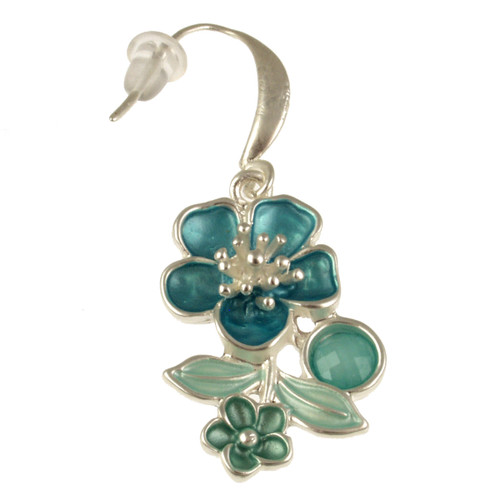 7896-22 - FLORAL EARRING - TURQUOISE COMBINATION