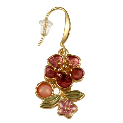 7896-5 - FLORAL EARRING - PINK COMBINATION