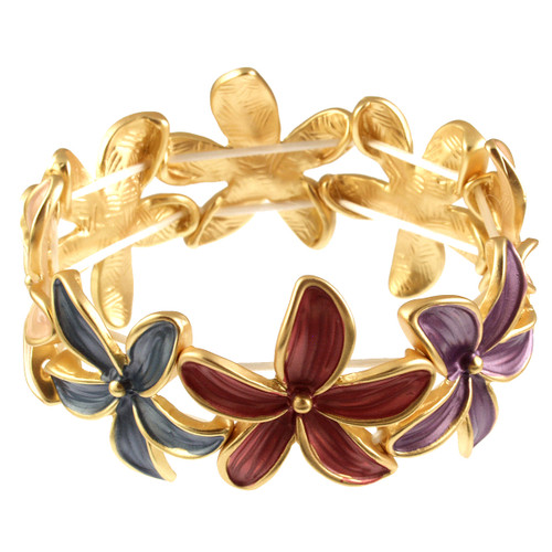 2385-4 - FLORAL STRETCH BRACELET - MULTI COMBINATION