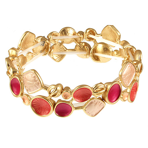 2476-5 - STRETCH BRACELET - CORAL COMBINATION