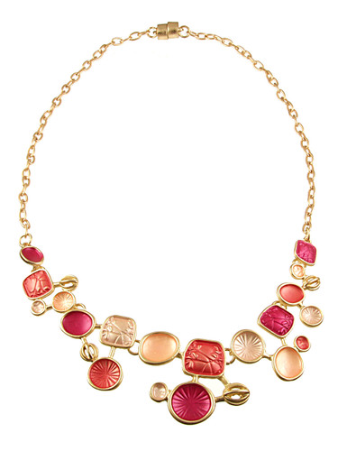 7870-5 - CASCADE NECKLACE - CORAL COMBINATION - 18"