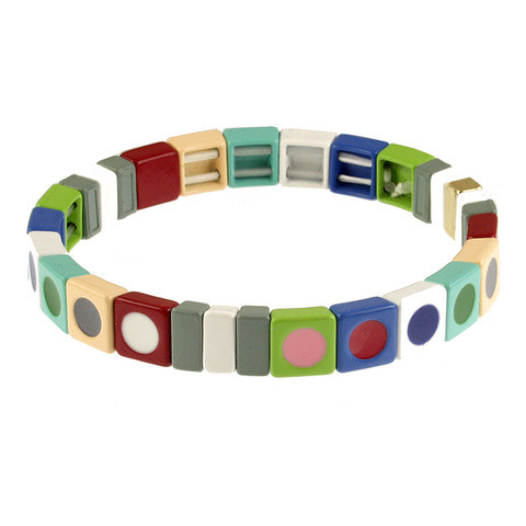 107-1 - STRETCH BRACELET - MULTI COMBINATION - STRETCHES TO 7"