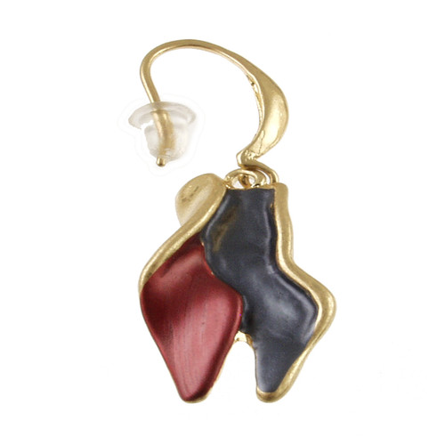 7828-4 - MATTE GOLD/MULTI TONE TWIST EARRING