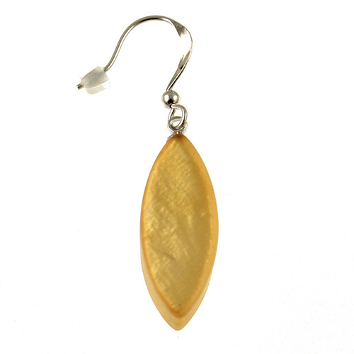 885-7 - RESIN LEAF EARRING - GOLD