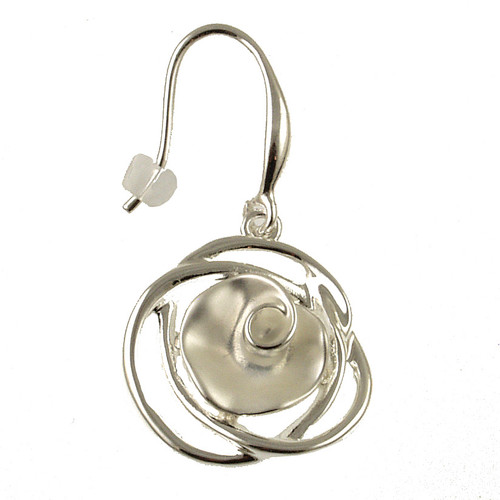 882-1 - SILVER CIRCLE SWIRL EARRING 