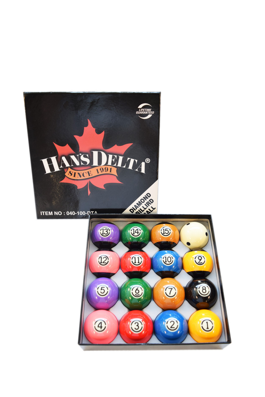 Delta Diamond Billiard Ball Set - 040-100-DTA - DeltaBilliards.com