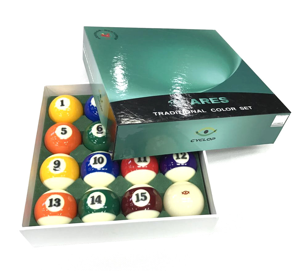 Cyclop Traditional Color ARES Billiard Ball Set - 040-102