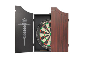 Delta Professional Dartboard & Cabinet Set  - Brown - 100-002