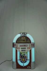 Tabletop London Bluetooth LED Jukebox - 099-1003 Tabletop London Bluetooth LED Jukebox - 099-1003