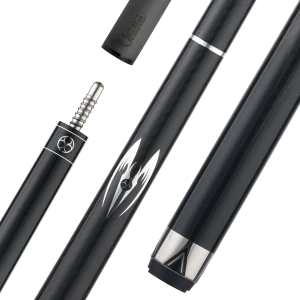 Poison Maelith Pool Cue No Wrap - MAE01 BLA/BLA NW 12.4