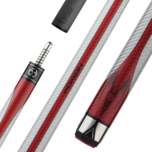 Poison Maelith Pool Cue No Wrap - MAE01 GRY/RED NW 12.4