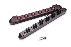6 Cue Clip On Wall Cue Rack - Brown - 056-006-BN