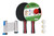 Premium Table Tennis Paddles Set with Net - 075-8002