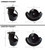 Leather Drop Pockets - Set of 6 Pcs - 076-013-BK