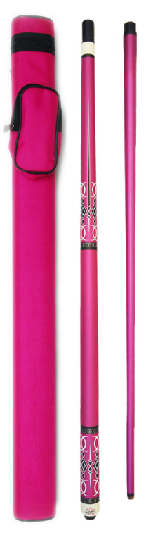 Package Deal - Pink Graphite Cue & 1x1 Macaron Case - MH-601 + 033-001C-PK