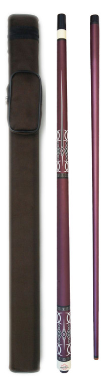 Package Deal - Brown Graphite Cue & 1x1 Macaron Case - MH-602 + 033-001C-BN