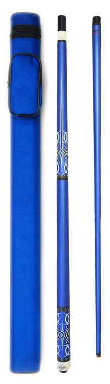 Package Deal -  Blue Graphite Cue & 1x1 Macaron Case - MH-603 + 033-001C-BL