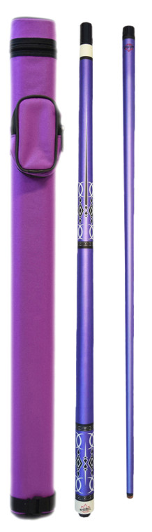 Package Deal -  Purple Graphite Cue & 1x1 Macaron Case - MH-607 + 033-001C-PR