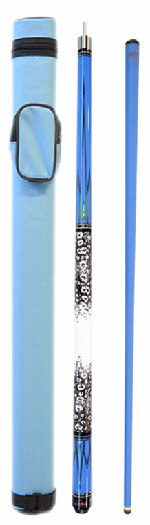 Package Deal -  Sky Blue Graphite Cue & 1x1 Macaron Case - MH-508 + 033-001C-SB