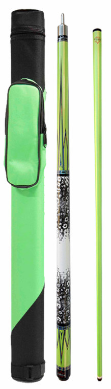 Package Deal -  Green Graphite Cue & 1x1 Case - MH-506 + 033-027-2-GN