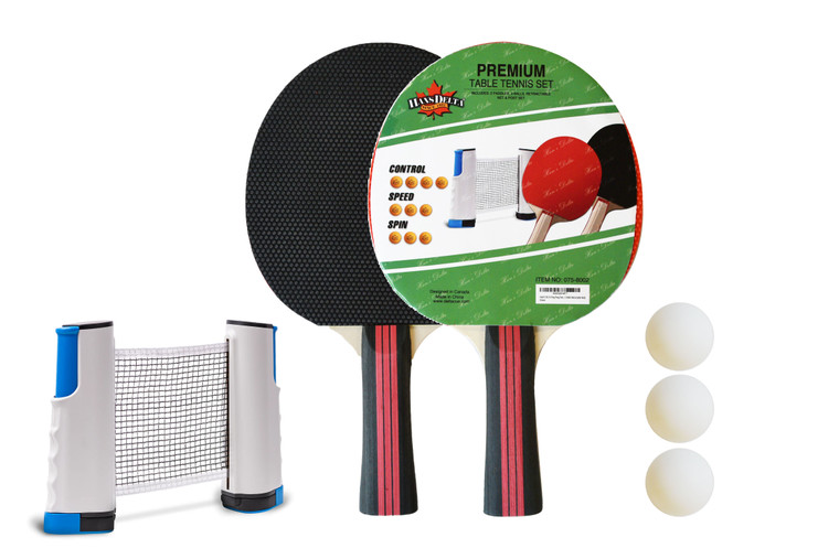 Premium Table Tennis Paddles Set with Net - 075-8002