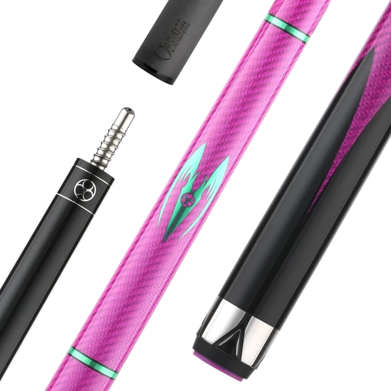Poison Maelith Pool Cue No Wrap - MAE01 PNK/MGN NW 12.4