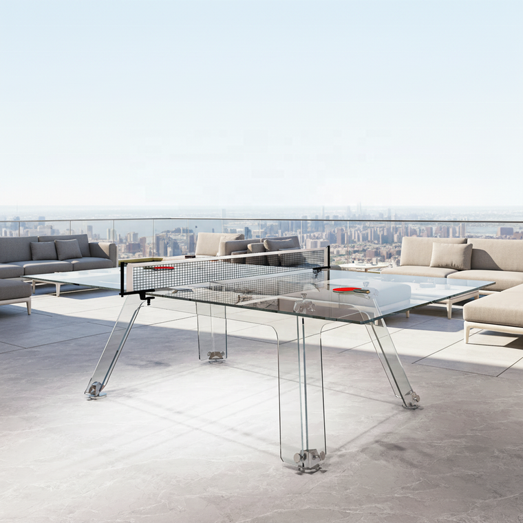 Crystal Glass Table Tennis Table - 006-CRYSTAL