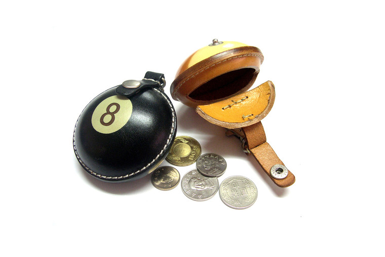 8 Ball Leather Coin Bag - 095-083