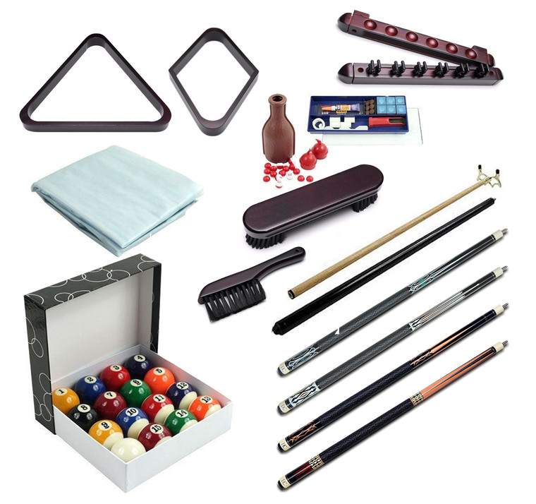 Premium Billiard Accessory Kit - Brown - 093-801-BN