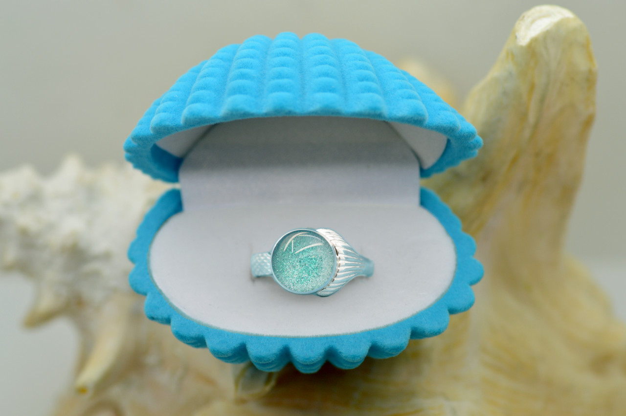 Buy Sterling Silver Mako mermaids show Ring Mako Aqua size 7 Online at  desertcartEGYPT