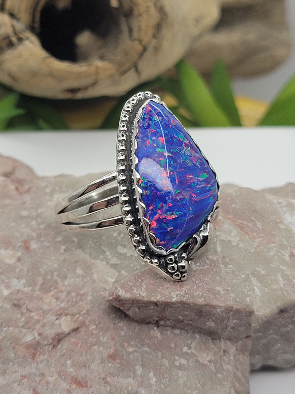 Natural Mexican Fire Opal Ring, 925 sterling silver with top CZ accents,  Size 7 | eBay