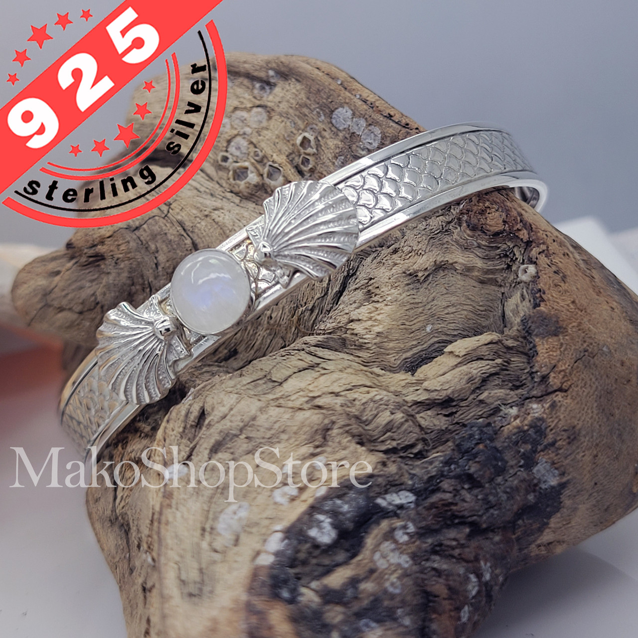 Mako Mermaid Ring Sterling Silver 925