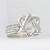 Adoption Symbol Heart Triangle ring in Sterling Silver 925 (engraved date or name inside)