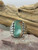 Rectangular High-Grade Turquoise Teal and brown from Nevada Men's Ring size 10 11 12 13 14 in Sterling Silver 925 by Jewelry Artist