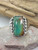 Rectangular High-Grade Turquoise Teal and brown from Nevada Men's Ring size 10 11 12 13 14 in Sterling Silver 925 by Jewelry Artist
