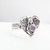 Angel Heart ring in Sterling Silver 925 with Birthstone