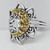 Women Moon Goddess Ring in Sterling Silver 925 and 14k Gold Fillings