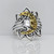 Women Moon Goddess Ring in Sterling Silver 925 and 14k Gold Fillings