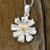 2 Tone Daisy Pendant Sterling Silver 925 and 18K Gold Center