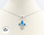 Fleur-de-Lis Sterling Silver 925 pendant with Opal Inlay