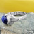 Luxury Star Sapphire Mako Mermaid Ring Sterling Silver 925