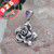 3D Rose Flower pendant in Solid Sterling Silver 925 with genuine Amethyst or gemstone of choice
