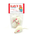 package of real rabbit fur white mice cat toys