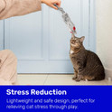 tabby cat playing with a real rabbit fur dat darn ferret cat toy boasting stress reduction