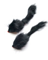 2pk long hair mouse black
